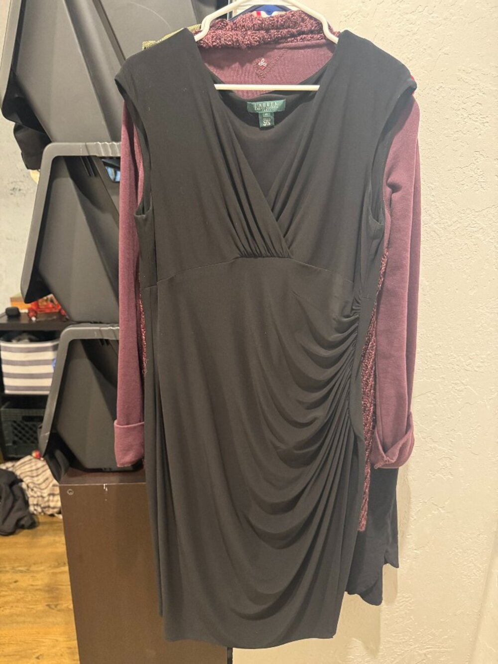 Lauren by Ralph Lauren black sleeveless dress, size 14